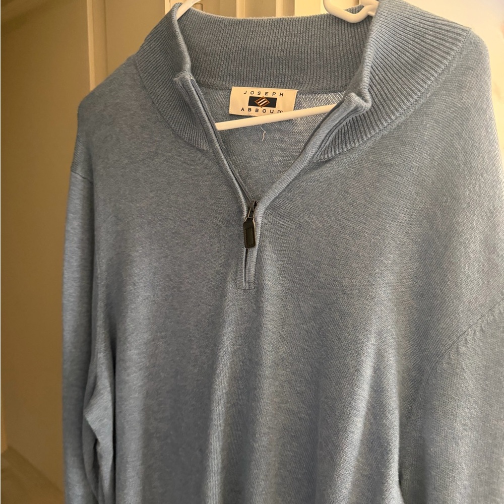 Joules Men's Light Blue Zip-Up Sweater